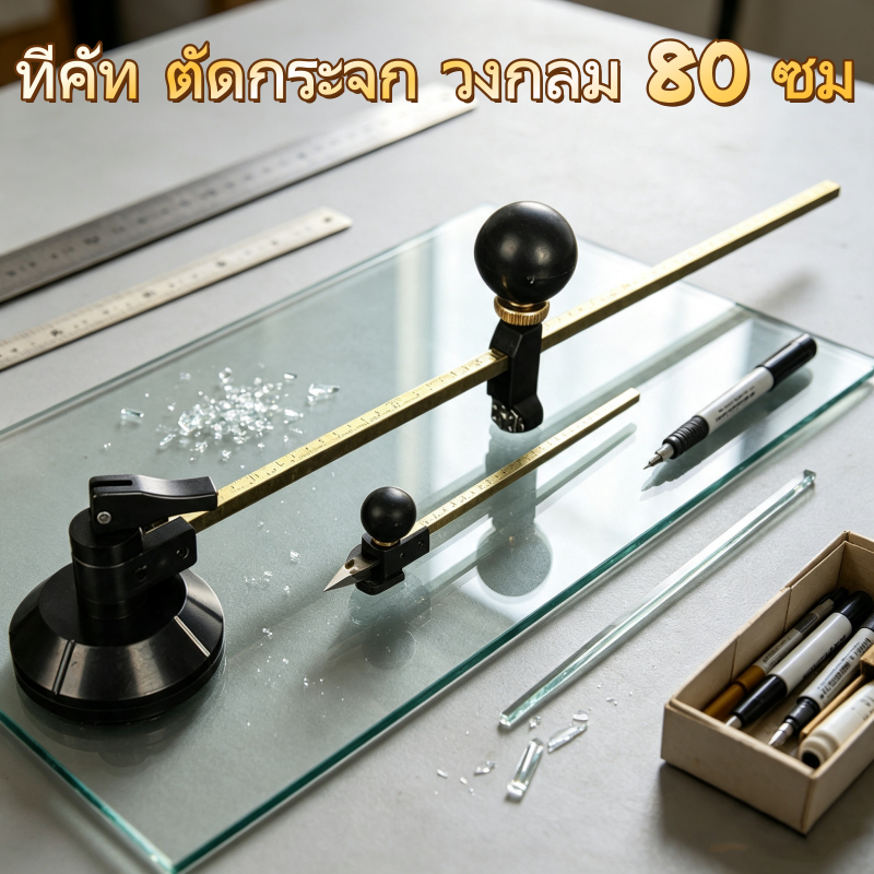 เครื่องมือตัดกระจกวงกลม 80cm ดูดสูญญากาศ มืออาชีพ ตัดขวดแก้ว กระจกโค้ง แข็งแรงทนทาน ใช้งานง่าย