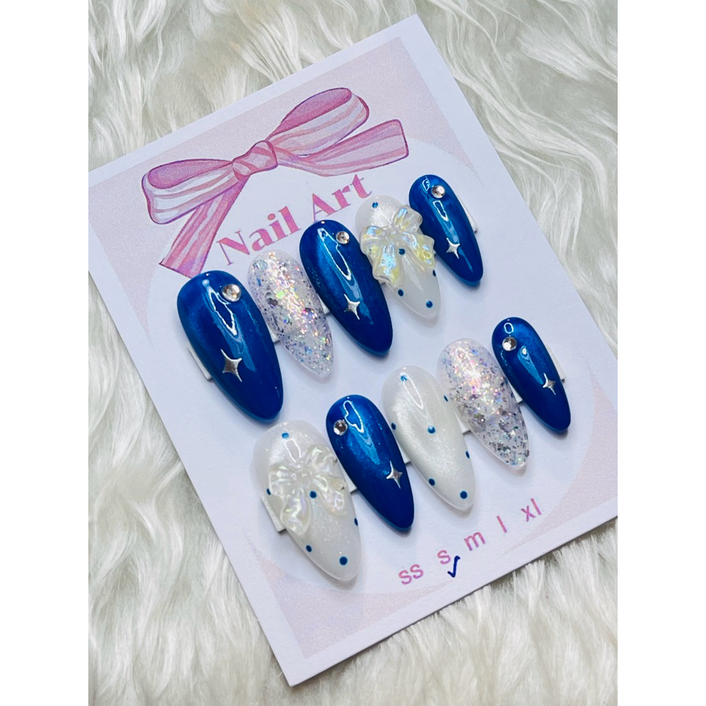 พร้อมส่ง แหลมกลาง เล็บเจลแท้ 100% ฟรีกาว+ตะใบ