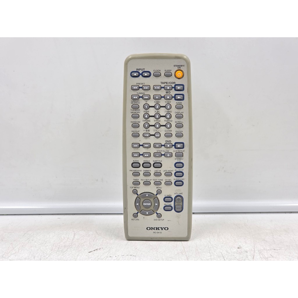 BL229 รีโมทมือสองญี่ปุ่น ONKYO RC-541S เทสเรียบร้อย ใช้งานได้ปกติ ไม่มีถ่านแถมให้ รอยตามรูป