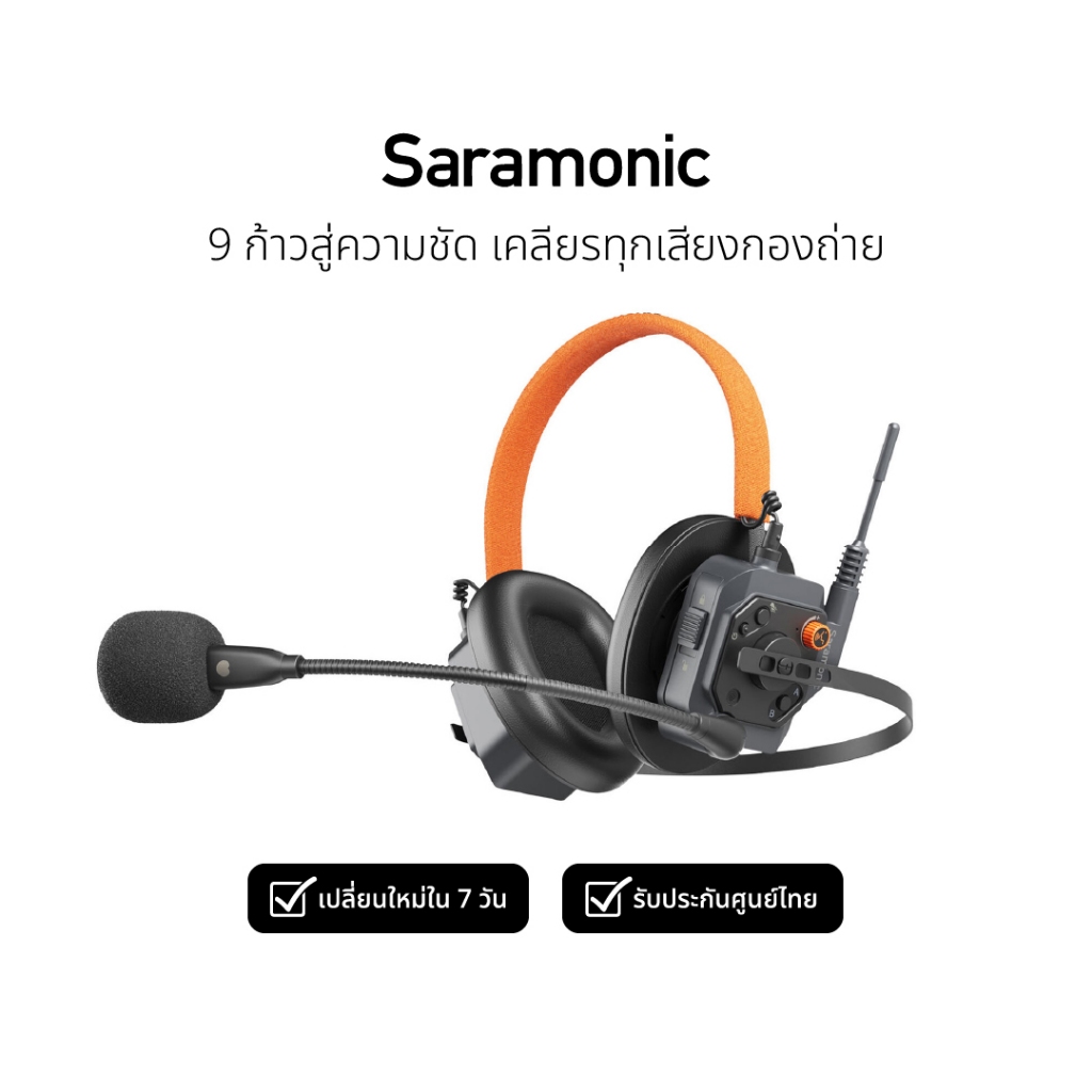 Saramonic WiTalk9X HMH ชุดหูฟัง Intercom ไร้สายสื่อสาร 2 ทาง Full-Duplex ตัดเสียงรบกวน