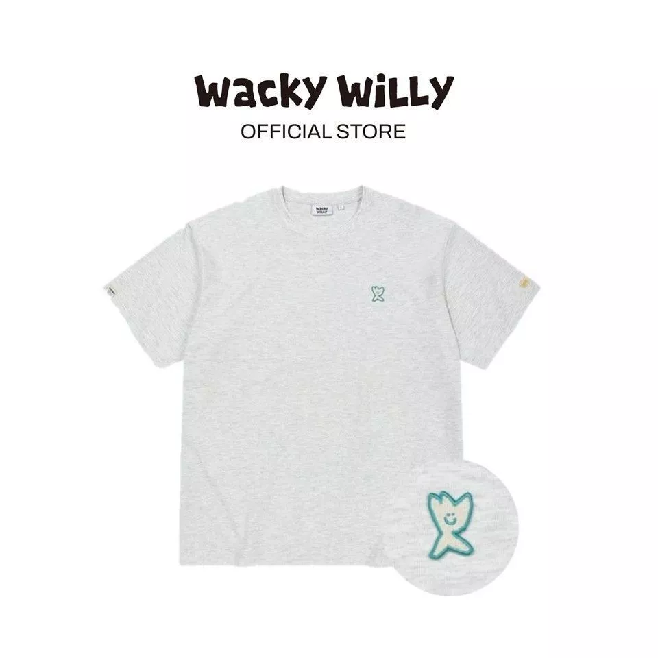 WACKY WILLY เสื้อยืดรุ่น Kiky Wappen Short Sleeve T-Shirt Grey (80162OKKSSU_S6GRXX)