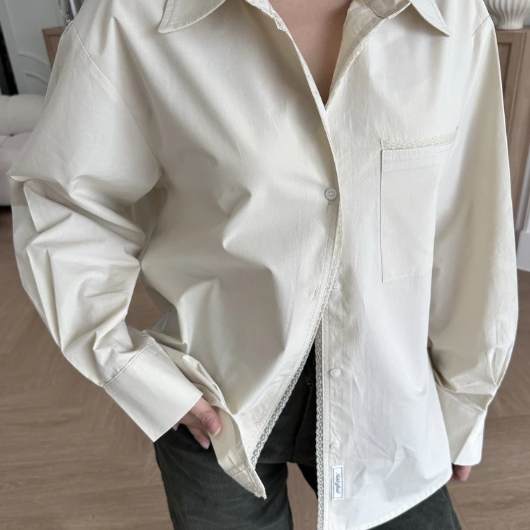 Nichii - Grace Lace Shirt เสื้อเชิ้ต ลูกไม้ เรียบหวาน
