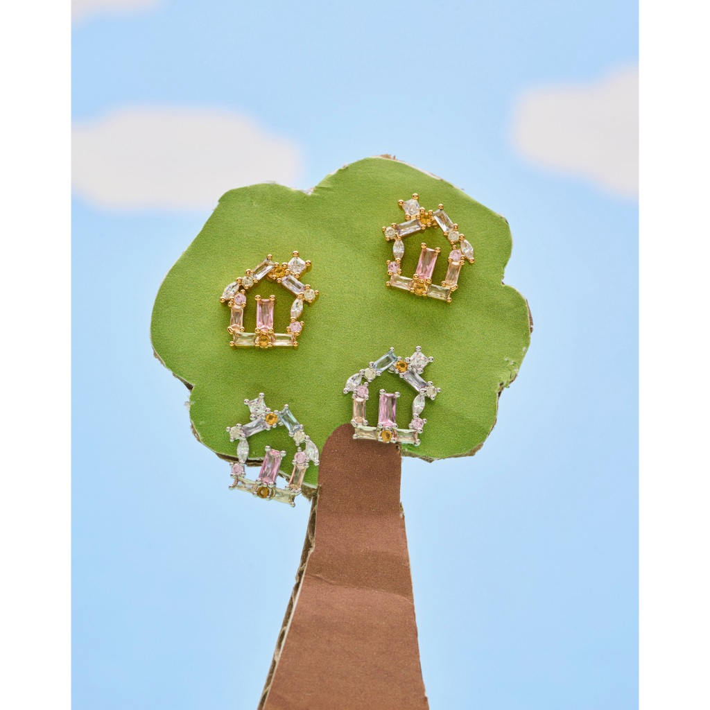 YVIS Casa Brass Stud Earrings - Casa Collection