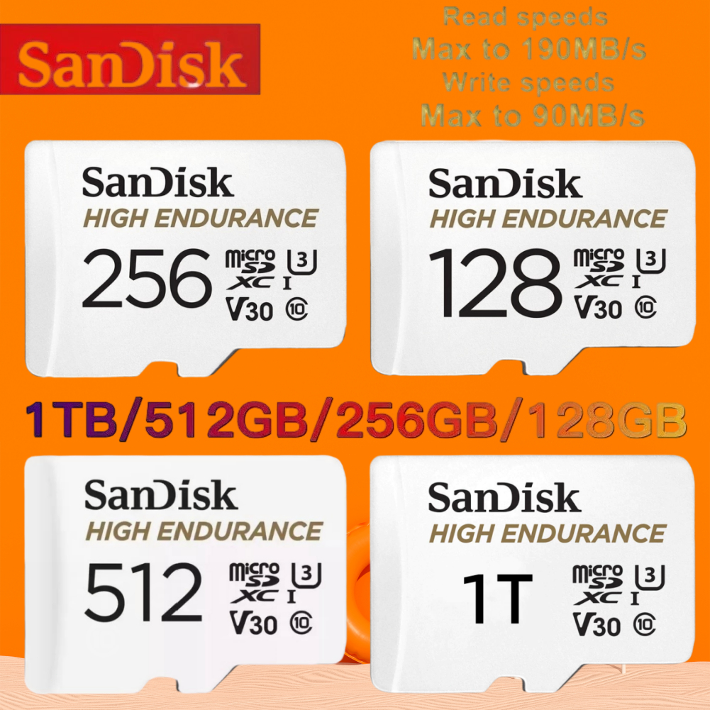 Sandisk High Endurance Micro SDXC Platinum Card 256GB [100/40MB/s] UHS-I Class10 U3 V30 การ์ดหน่วยความจํา (SDSQQNR)