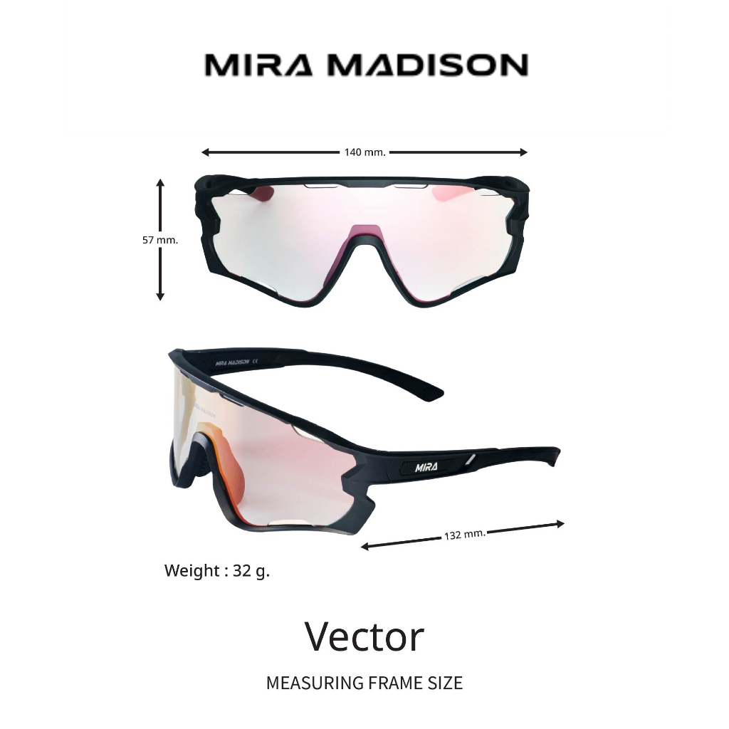 Mira Madison نظارة شمسية رياضية Vector — صورة 8