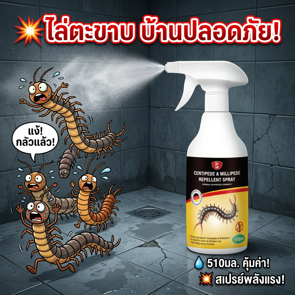 🦂สินค้าพร้อมส่ง🦂ตะขาบ ไล่ตะขาบ กำจัดตะขาบ กำจัดกิ้งกือ กำจัดแมงป่อง 510ml ปกป้องบ้านปลอดภัย ไม่มีแมลงอันตรา
