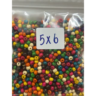 ลูกปัดไม้ถุงล่ะ100กรัม