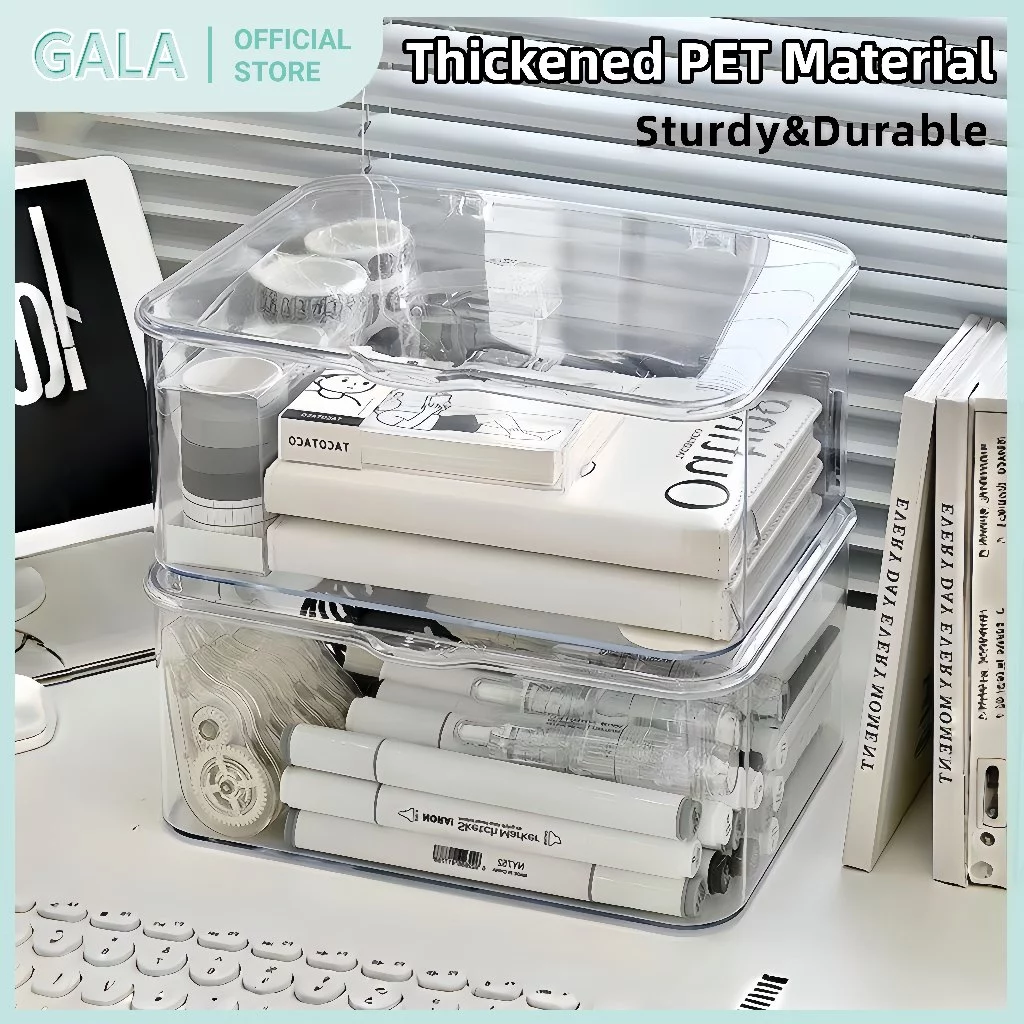 【PET หนา】กล่องเก็บของ พับได้ กล่องใส่ของแบบใสก อเนกประสงค์ storage box กันฝุ่น กันความชื้น แข็งแรงทน