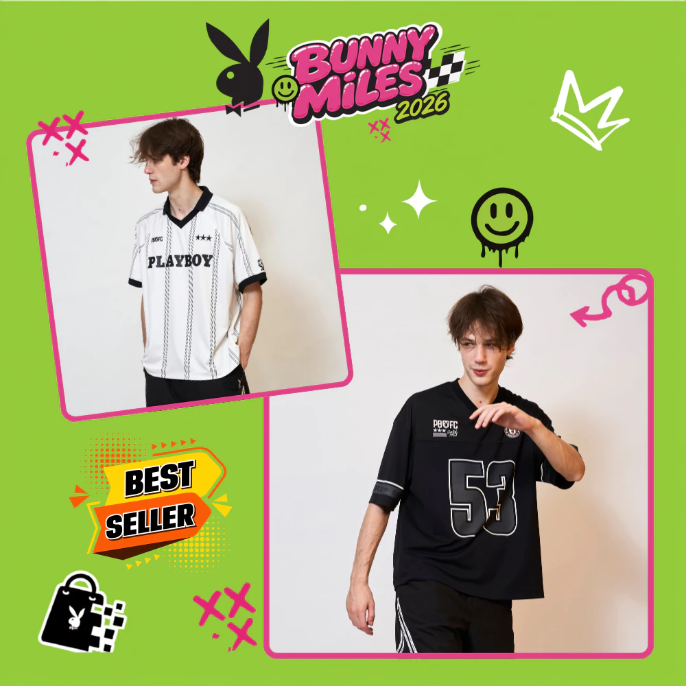 PLAYBOY 06PB BUNNY OF เสื้อ OVERSIZE รุ่น 1UB265PS001BK P1UT265OT003BK P1UT265TP001WH