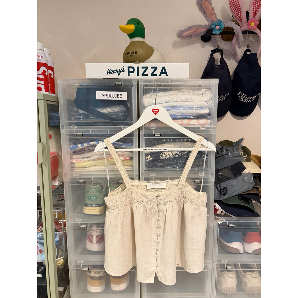 🥯Linen Lace-Trimmed Button-Front Cami🥯