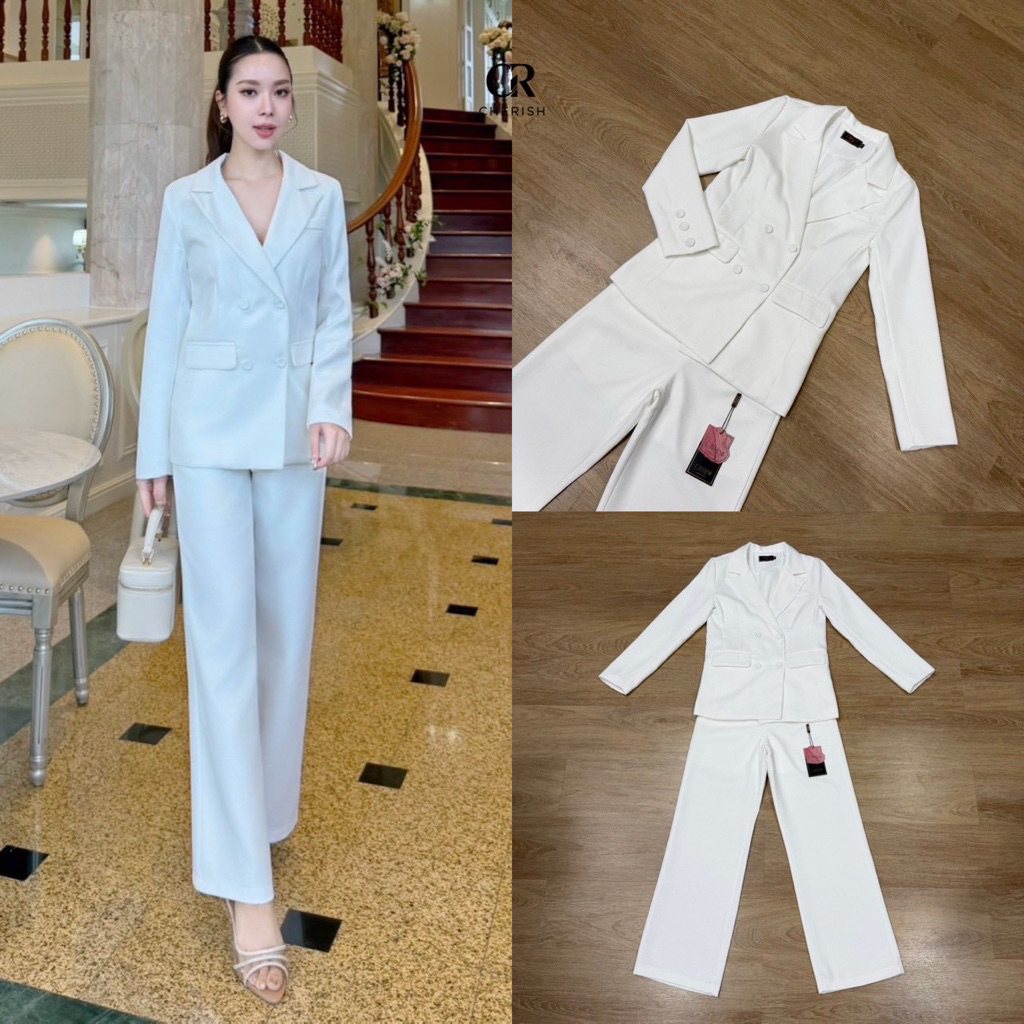 Cherish ชุดดซทสูท Setsuit เสื้อ+กางเกง ลุค CEO เรียบหรู ดูทันสมัย ทรงสวย