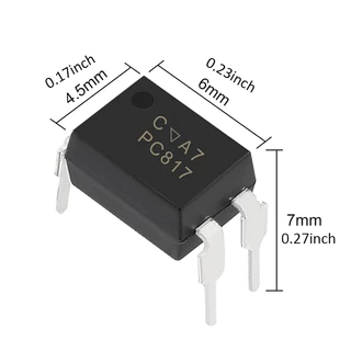 100pcs optocouplers PC817C ติดตั้งด้วยอัตราส่วนการส่ง DIP-4 4-pin optocoupler Isolator ออปติกที่เข้ากันได้