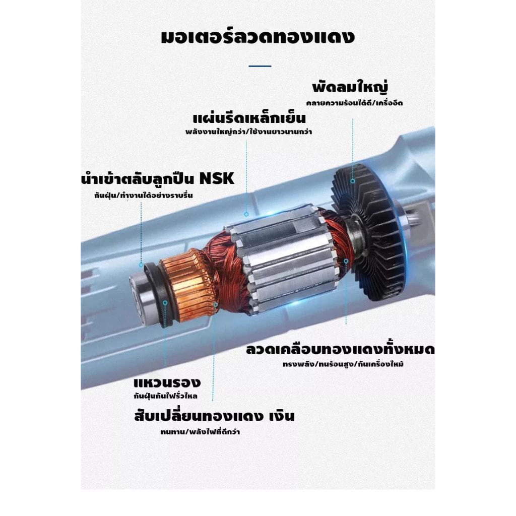 เครื่องเจียรไฟฟ้า 4 นิ้ว GWS 060เครื่องเจียร หินเจียร ลูกหมู 4 นิ้ว 660W เครื่องหินเจีย ฟรี! ใบตัด 2 แผ่น รูปที่ 6