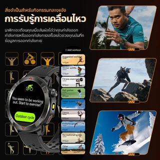 Aolon Navi R4 GPS สมาร์ทวอทช์ 1.43 นิ้ว Amoled นาฬิกา โทรผ่านบลูทูธ แบตเตอรี่ 410mAh 7-10 วัน นาฬิกาว่ายน้ำ