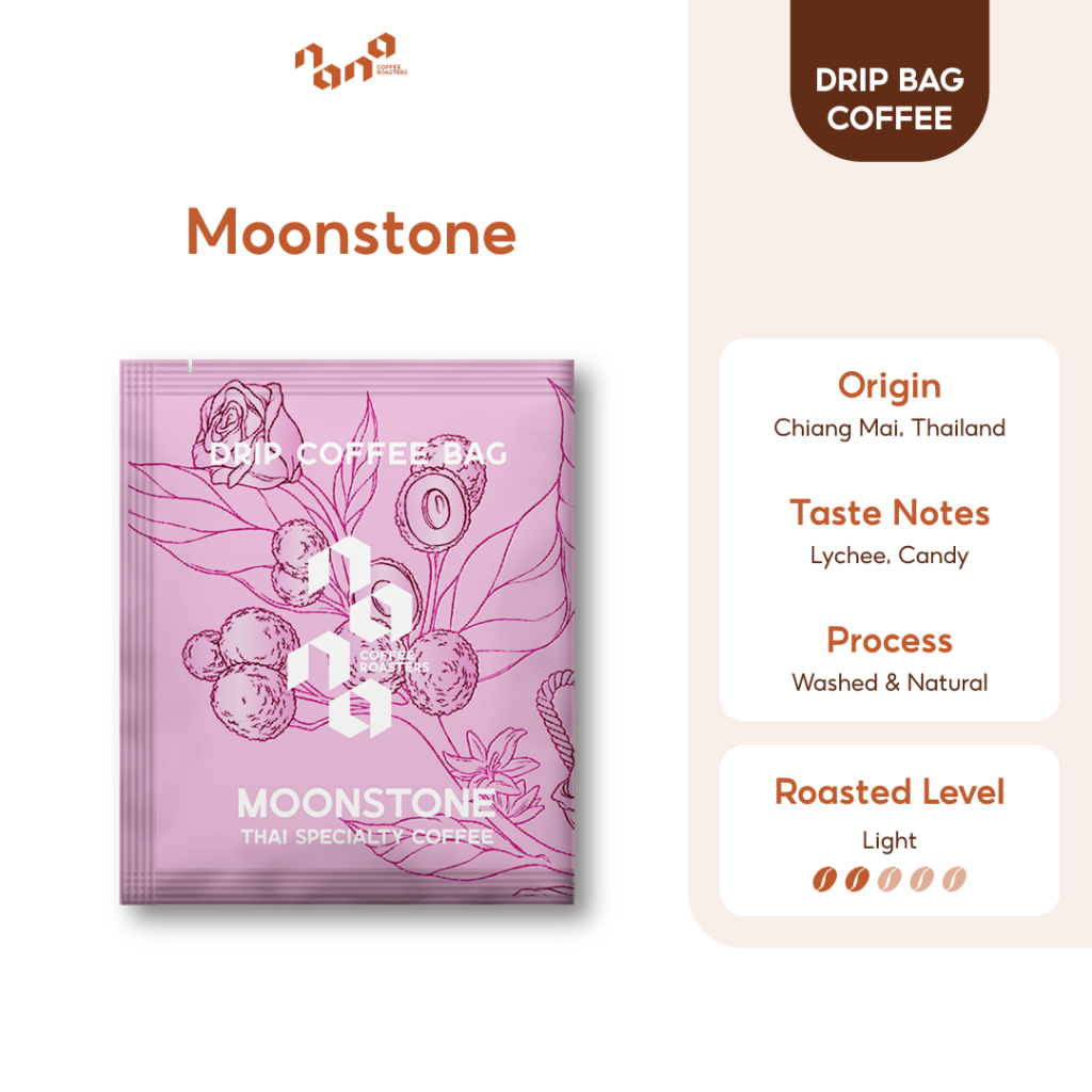 กาแฟคั่วอ่อน Drip Bag - Moonstone by Nana Coffee Roasters
