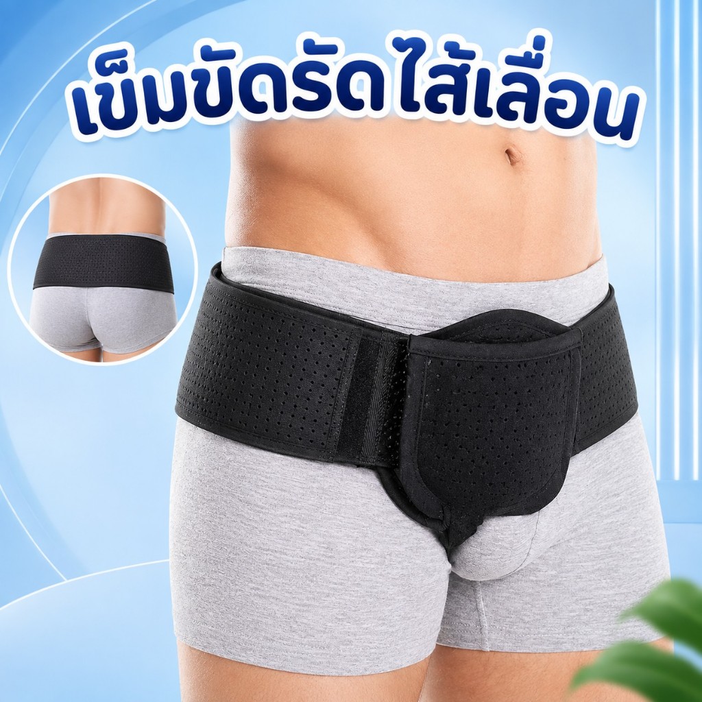 เข็มขัดพยุงไส้เลื่อนขาหนีบ ปรับซ้าย-ขวาได้ ใส่สบาย ใส่ใต้เสื้อผ้าได้ ใช้ได้ทั้งผู้ชายและผู้หญิง ของใช้จำเป็น