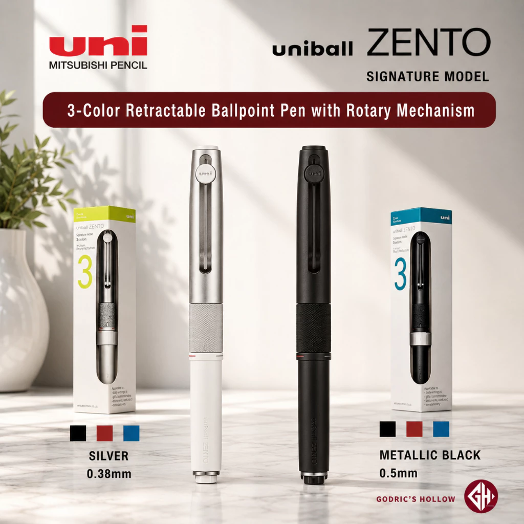 Uniball ZENTO Signature Model 3 Colors แบบหมุนเปลี่ยนสีได้ 3 สี ในแท่งเดียว