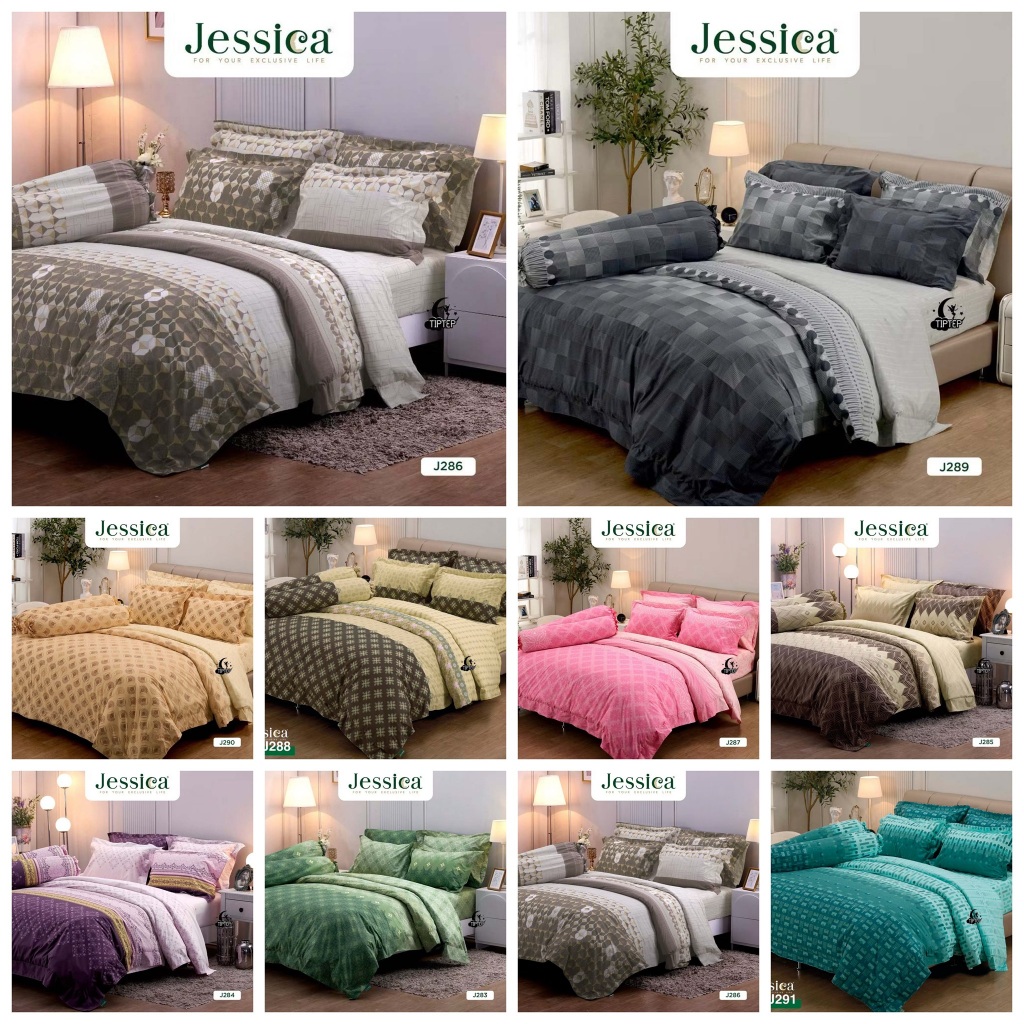 Jessica ชุดผ้าปูที่นอน 3.5/5/6 ฟุต (ไม่รวมนวม) พิมพ์ลาย Graphic Print J281-J291