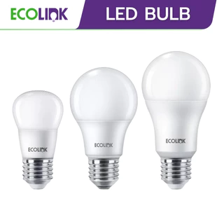 (ยกลัง12หลอด) Ecolink Led Bulb หลอดไฟ E27 3W 5W 7W 9W 11W 13W แสงเหลือง ขาว 3000K 6500K ประกัน 2 ปี