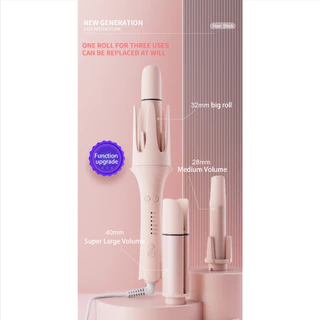 เครื่องม้วนผมอัตโนมัติ แกนม้วนผมขนาด 40 มม/32 มม/25 มม. รุ่น ปรับได้ 3 ระดับ มีฉนวนกันความร้อน แกนหมุนได้ 360 อง