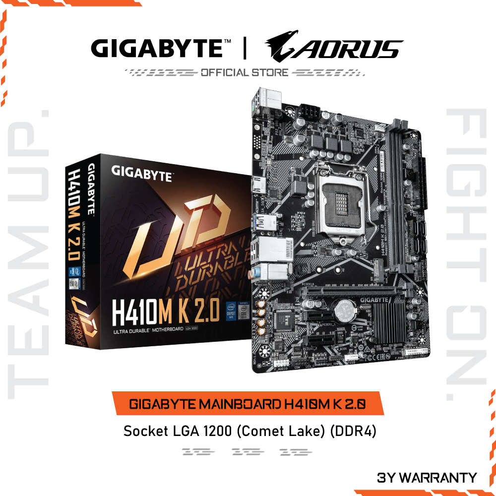 GIGABYTE MAINBOARD H410M K 2.0 เมนบอร์ด H410M K 2.0-1.0