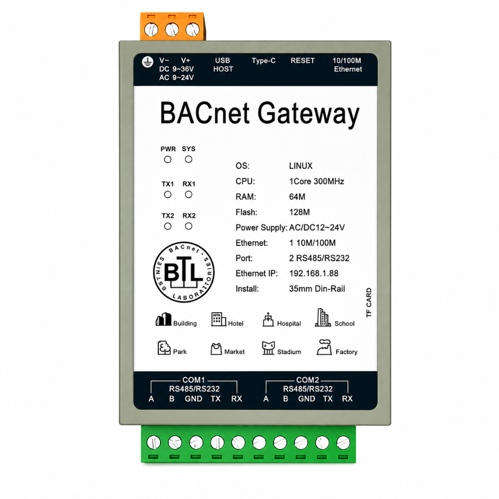 HMI1002-Lite – Industrial IoT / BACnet Gateway สำหรับเชื่อมต่ออุปกรณ์ RS485