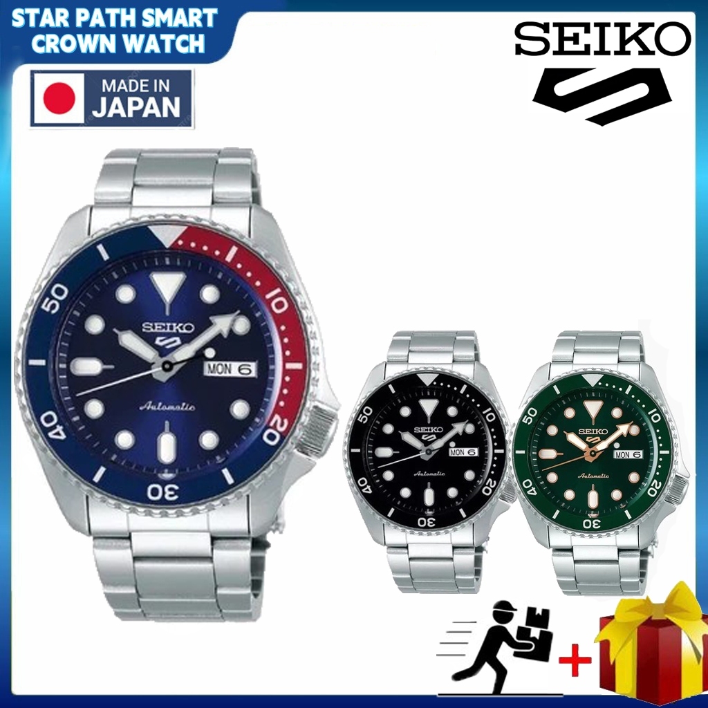 100% ของแท้ Seiko SRPD51K1 SRPD53K1 กีฬากันน้ำ นาฬิกาผู้ชาย Bezel สแตนเลสคลาสสิก กลไกญี่ปุ่น