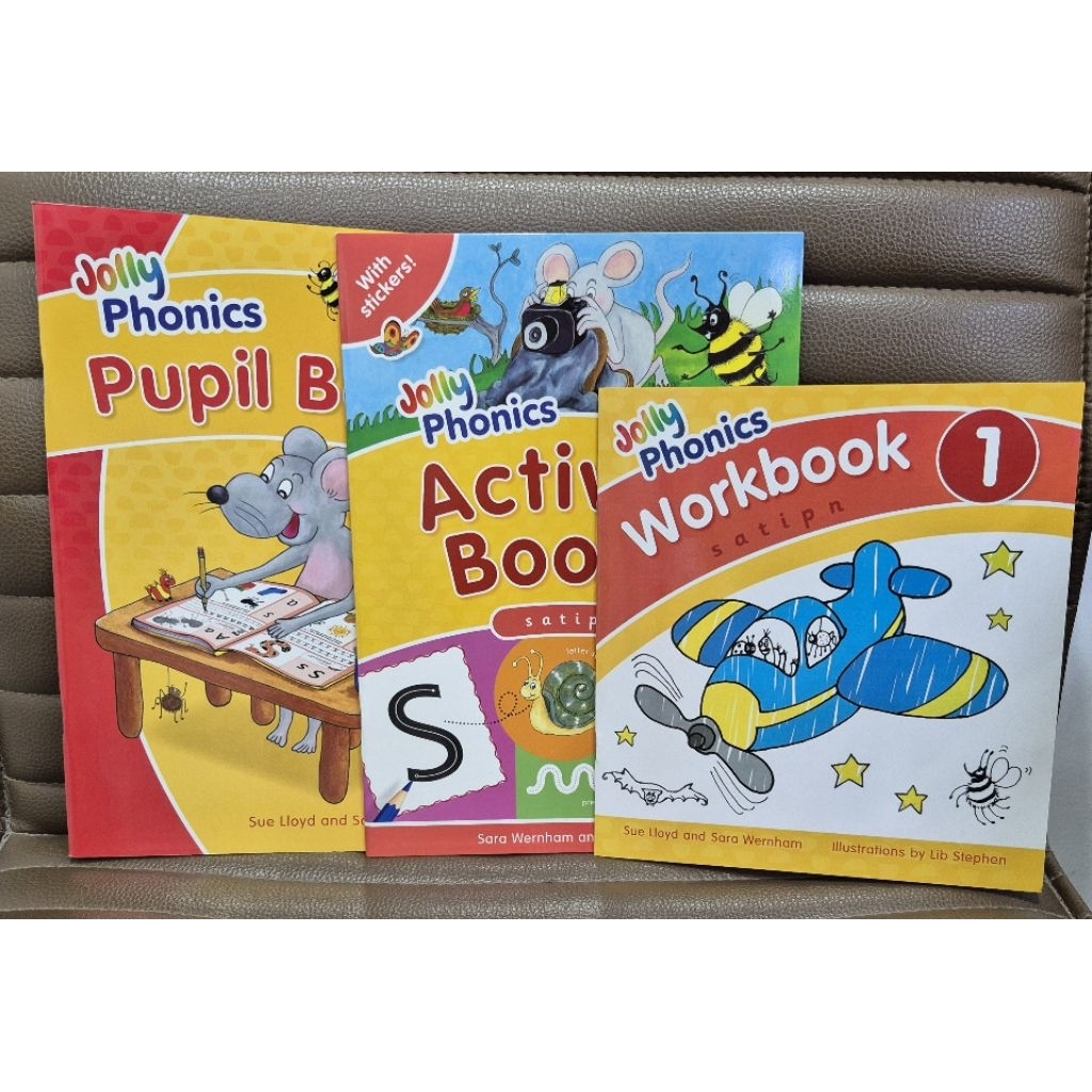 Jolly Phonics Pupil Book 1 + Activity Book 1 + Workbook 1 เหมาะสำหรับเริ่มต้นเรียน Jolly Phonics ตั้