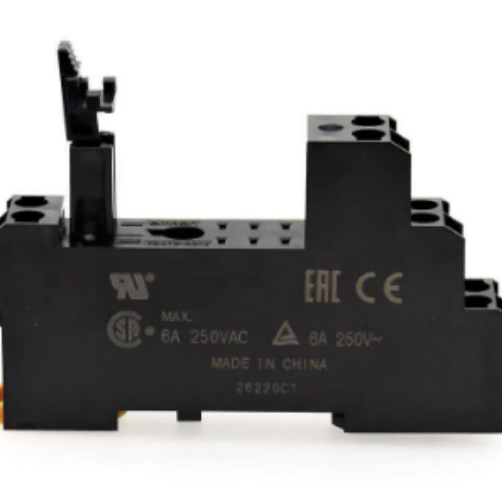 P2RFZ-08-E Socket relay 8 ขา สีดำ ซ็อกเก็ตรีเลย์ขาเสียบรีเลย์ พร้อมส่ง จากกทม