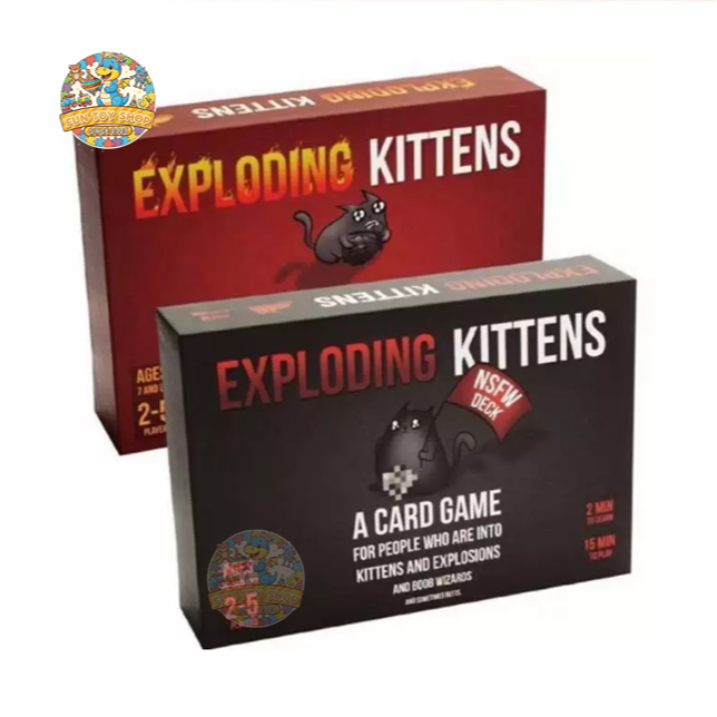 พร้อมส่ง เกมการ์ด แมวระเบิด ปาร์ตี้ บอร์ดเกมส์ กล่องดำ แดง มี 2 เวอร์ชั่น