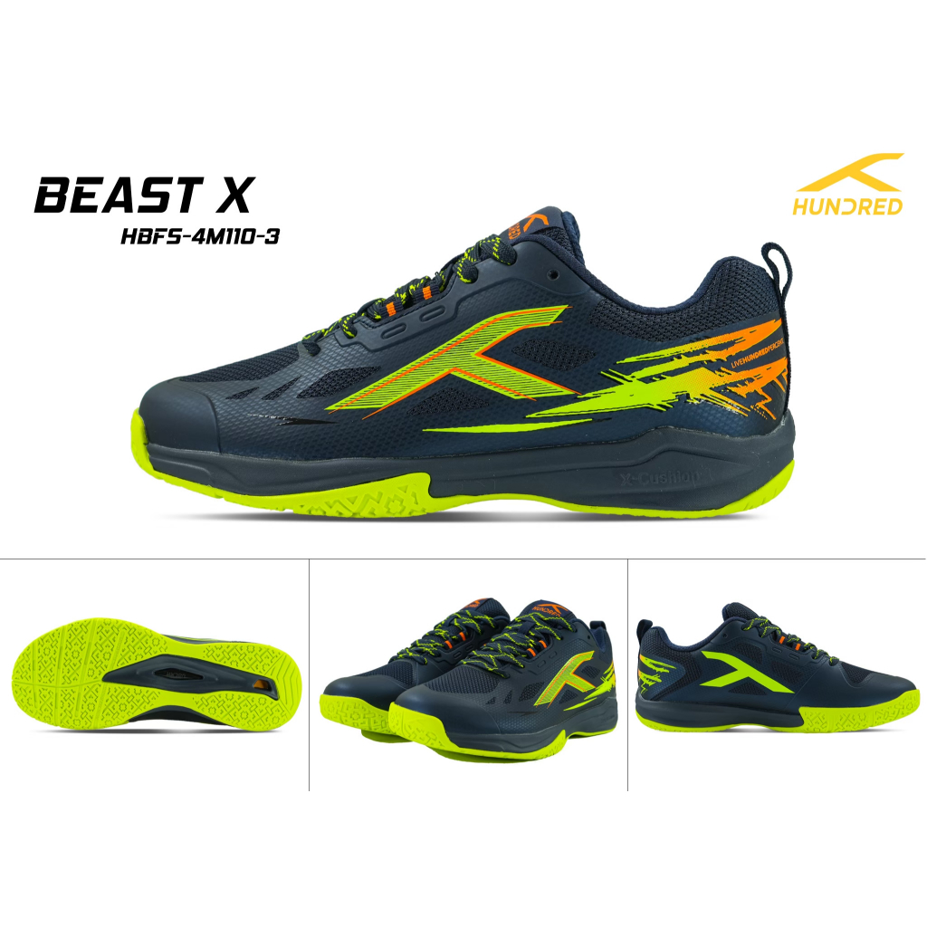 HUNDRED BEAST X (HBFS-4M110) รองเท้าแบดมินตัน BADMINTON SHOES