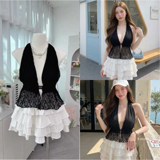 “Lace Muse Halter Top” – เสื้อคล้องคอลูกไม้สุดเซ็กซี่ ลุควินเทจหวานปนแซ่บ