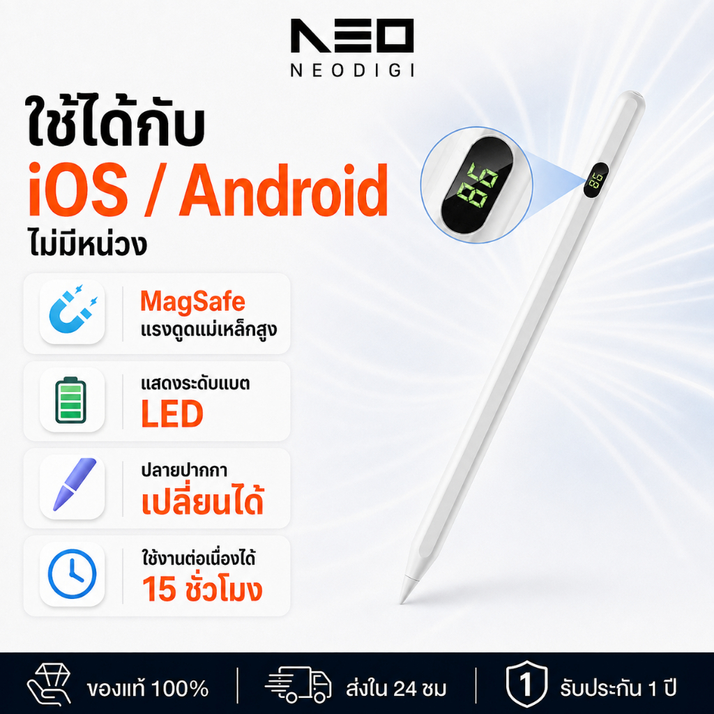 NEODIGI ปากกา Capacitive แบบแอคทีฟ Universal Stylus เหมาะสําหรับ lpad Android โทรศัพท ์ แท ็ บเล ็ ตสไตลัส