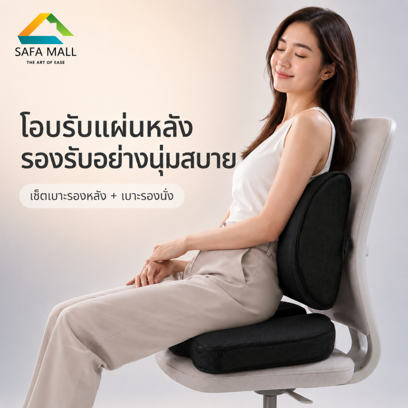 เบาะรองหลัง เบาะรองนั่ง  เบาะรองนั่งเก้าอี้ทํางาน เมมโมรี่โฟ