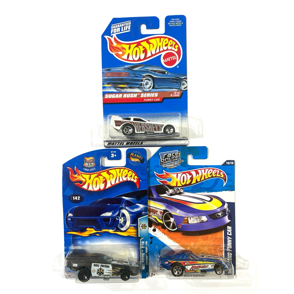 Hot Wheels | FUNNY CAR(HERSHEY’S) | FIREBIRD FUNNY CAR | MUSTANG FUNNY CAR |🇺🇸เป็นสินค้าแพคอเมริกา✈️
