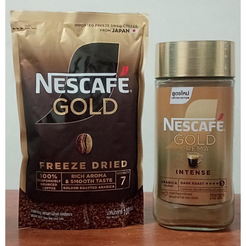 เนสกาแฟ โกลด์ Nescafé Gold Freeze Dried ขนาด 100 กรัม / Crema ขนาด 200 กรัม