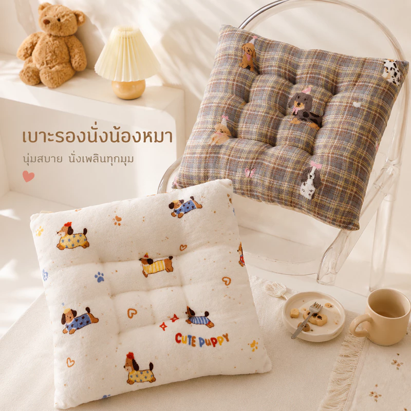 เบาะรองนั่งเก้าอี้ ขนาด40x40cm แบบหนา นุ่มสบาย ลายการ์ตูนน่ารัก สําหรับตกแต่งบ้าน เบาะรองนั่ง