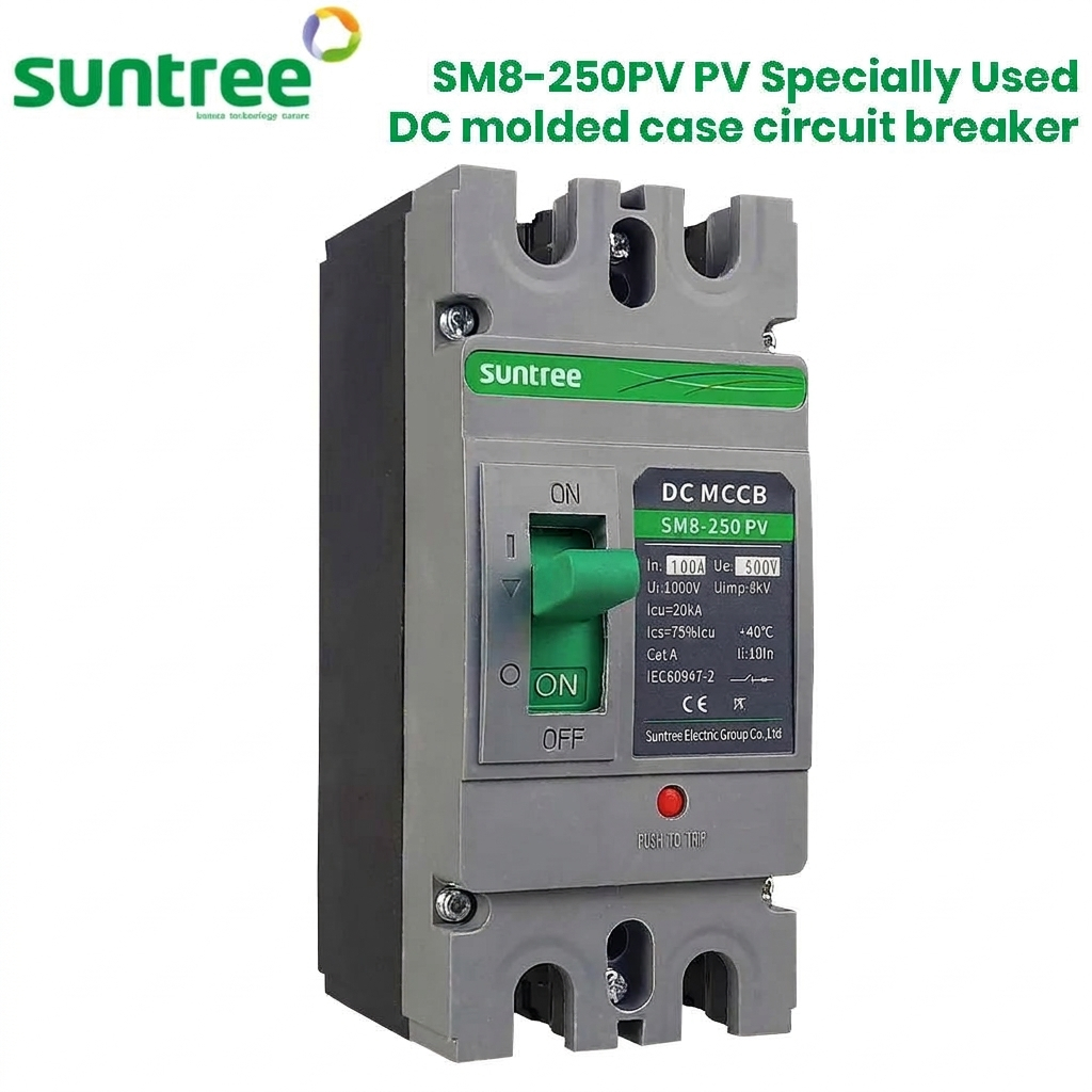 SUNTREE Battery เบรกเกอร์ 2Pole ขนาด 500V 250A  รุ่น SM8-250PV เบรกเกอร์แบตเตอรี่