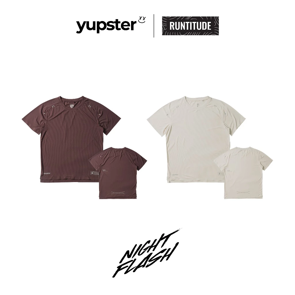 YUPSTER เสื้อวิ่งแขนสั้น รุ่น [ Night Flash ] Unisex Running T-Shirt ผ้าเบา แห้งไว