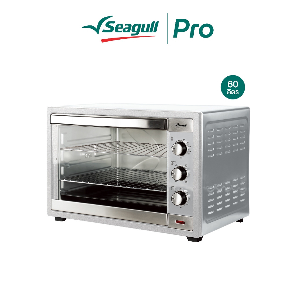 Seagull เตาอบไฟฟ้าสเตนเลสสตีล 60 ลิตร (เงิน) Stainless Steel Electric Oven 60 L (Silver)
