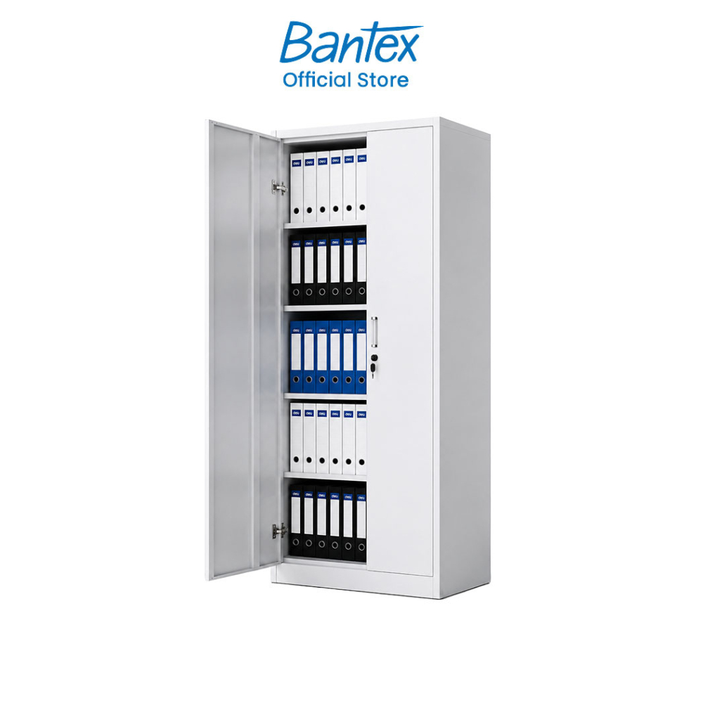 Bantex ตู้เหล็กสำนักงาน ตู้เหล็กสำหรับเก็บเอกสาร ประตู2บาน ชั้นวางปรับได้ กุญแจล็อค Steel Cabinet