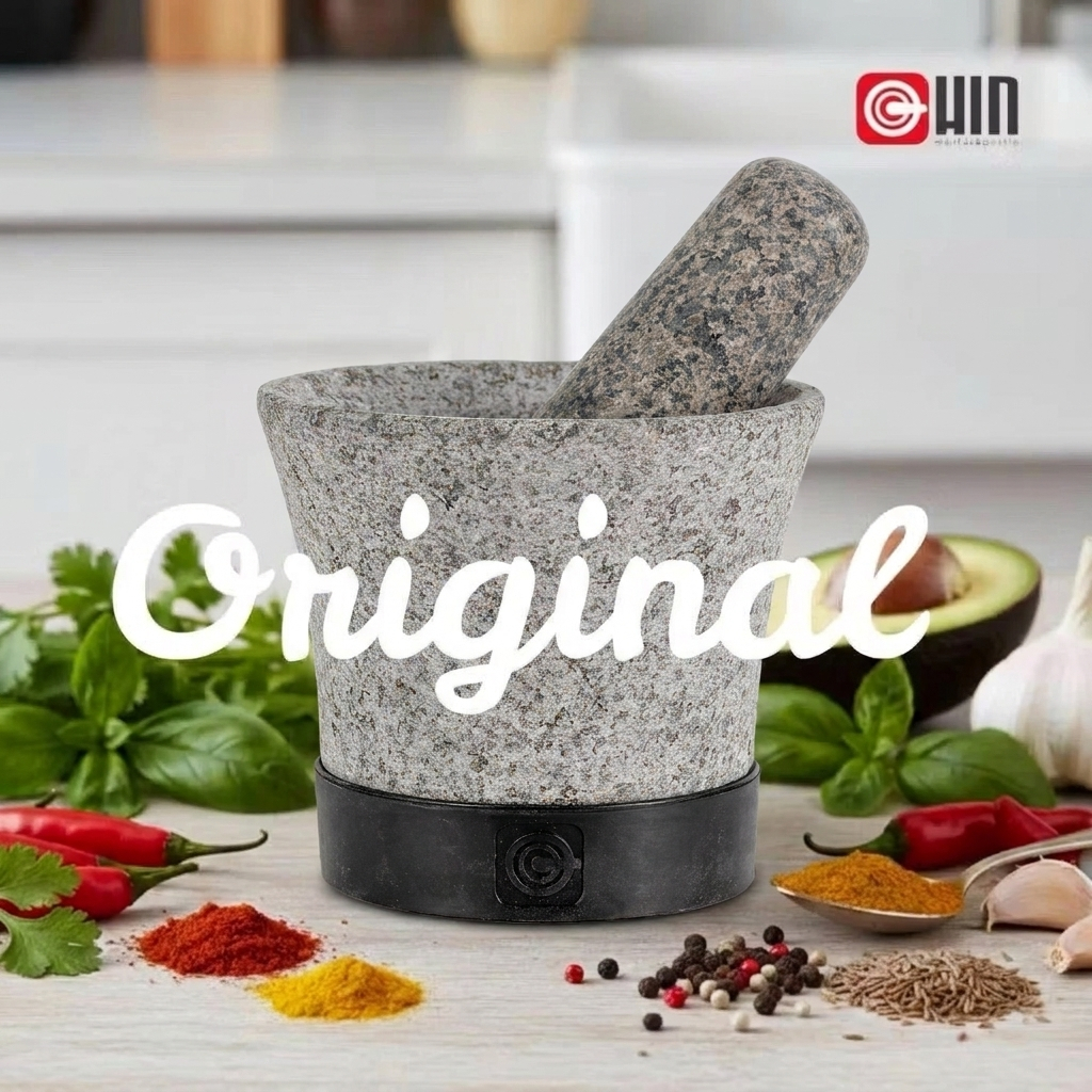 [ของแท้ 100%] Hin Mortar รุ่น Original ครกหิน 7 นิ้ว ดีไซน์ใหม่ น้ำหนักเบา ครกหินอ่างศิลา ครกหินแท้