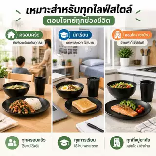 Ofeel ชามฟางข้าวสาลี ขนาด 15-20cm ถ้วยข้าวใส่อาหาร ผลิตจากวัสดุธรรมชาติฟางข้าวสาลี ชามถ้วย ชามข้าว นำเข้าไมโครเวฟได้