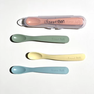 ช้อนซิลิโคน 6m+ foodie's start spoon ช้อนป้อนข้าวเด็ก 🥄 grandmom (แกรนด์มัม)