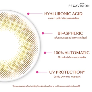 PEGAVISION คอนแทคเลนส์สี รายเดือน รุ่น KAORI สี Peony Brown (2 เลนส์/กล่อง)