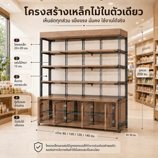 EF🔥ชั้นวางของ ชั้นวางสินค้าหลายระดับสำหรับซูเปอร์มาร์เก็ต ชั้นวางโชว์สินค้า ชั้นวางแสดงสินค้า ชั้นวางแนวตั้งความจุสูง