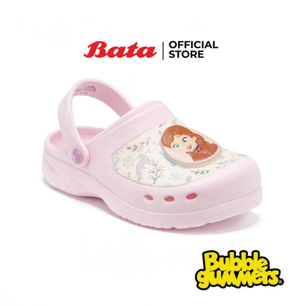 Bata บาจา BBG รองเท้าหัวโต เปิดส้น ลายเจ้าหญิงโฟรเซ่น สำหรับเด็กผู้หญิง รุ่น CONGGO_S226 สีชมพู 3515418