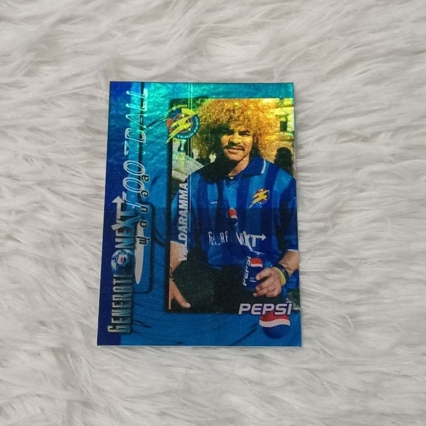 การ์ดฟุตบอล คาร์ลอส วัลเดอร์ราม่า (Carlos Valderrama) 1998 GENERATION NEXT FOOTBALL PEPSI  #การ์ดฟุต
