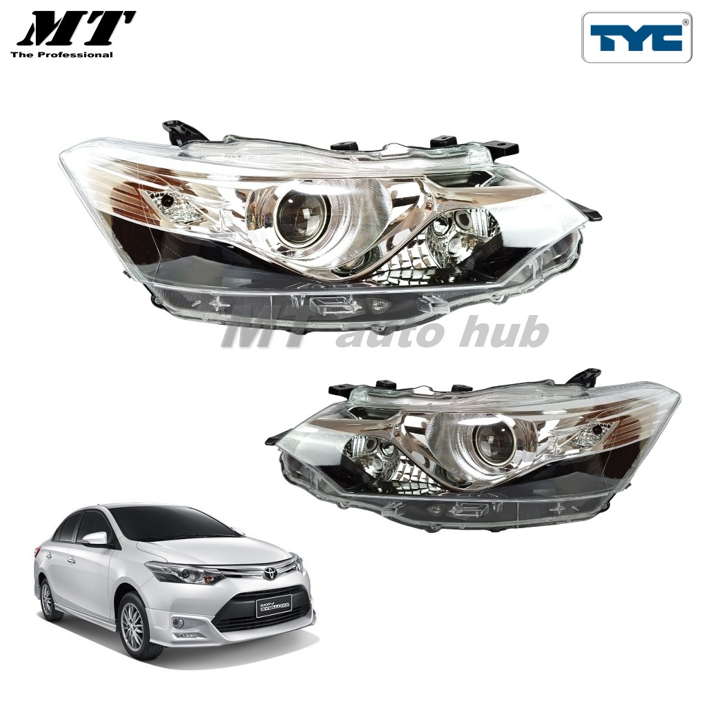 ไฟหน้า วีออส Vios โปรเจคเตอร์ TOYOTA VIOS ปี 2013 2014 2015 2016 Vios Gen 3 *แบรนด์TYC