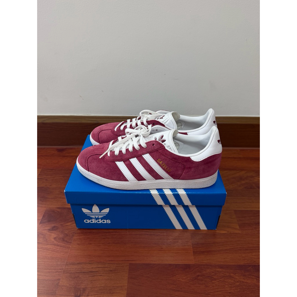 Adidas Gazelle สี Burgundy ไซส์ 6uk #มือสอง